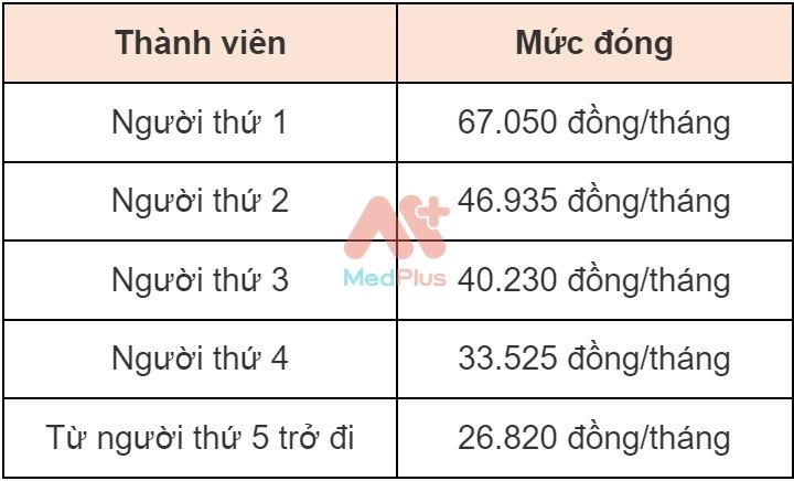 phí bảo hiểm y tế cho hộ gia đình năm 2022