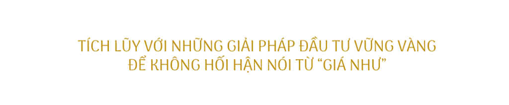 tích lũy với những giá trị đầu tư