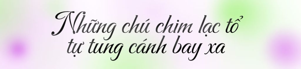 những chú chim lạc tổ tự tung cánh bay xa